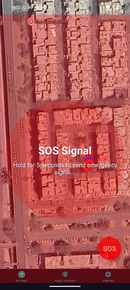 App SOS page screenshot